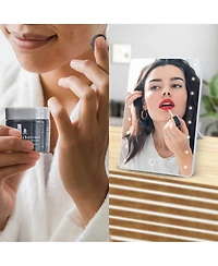 Pursonic Touchscreen Led Vanity Mirror and Luxurious Gel and Mud Face Mask Set