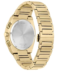 Citizen Eco-Drive Men's Chronograph Modern Axiom Gold-Tone Stainless Steel Bracelet Watch 43mm