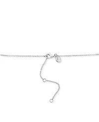 Effy Diamond Round & Baguette Circle Cluster 18" Pendant Necklace (1 ct. t.w.) in 14k White Gold