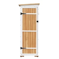 Streamdale 5.5ft H Wood Storage Shed - Lockable Doors