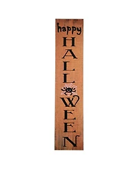 Northlight 36" Orange Happy Halloween with Spider Wooden Porch Board Sign Decoration