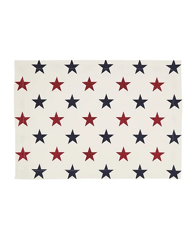 Saro Lifestyle Americana Stars Placemat Set of 4, 14"x20"