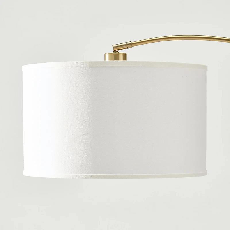 Logan Contemporary Arc Led Floor Lamp with Marble Base (76")