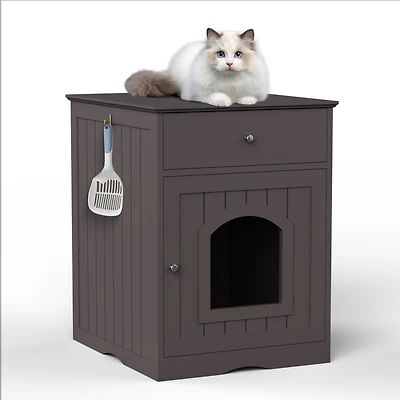 Streamdale Wooden Pet House with Drawer and Side Table