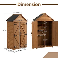 Streamdale Wooden Outdoor Storage Cabinet with Shelves and Latch