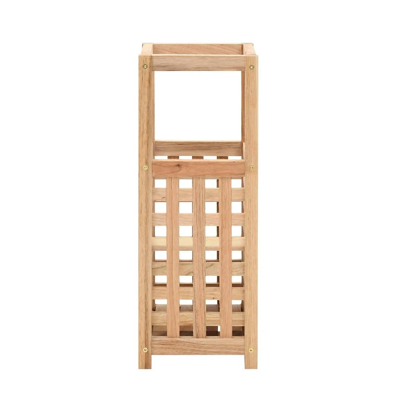 vidaXL Umbrella Stand Solid Walnut Wood 7.1"x7.1"x19.7"