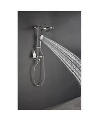 Shower System, With 10" Rain Showerhead, 4-Function Hand Shower, Adjustable Slide Bar And Soap Dish