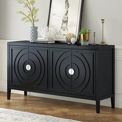 Streamdale Vintage Sideboard Door with Retro Groove & Handle