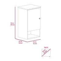 Streamdale Kensington 1-Shelf Medicine Cabinet Light Oak And White