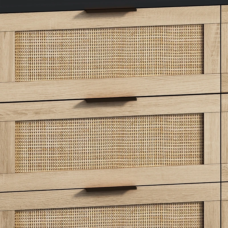 Streamdale 6-Drawer Rattan Storage Cabinet (43.31")