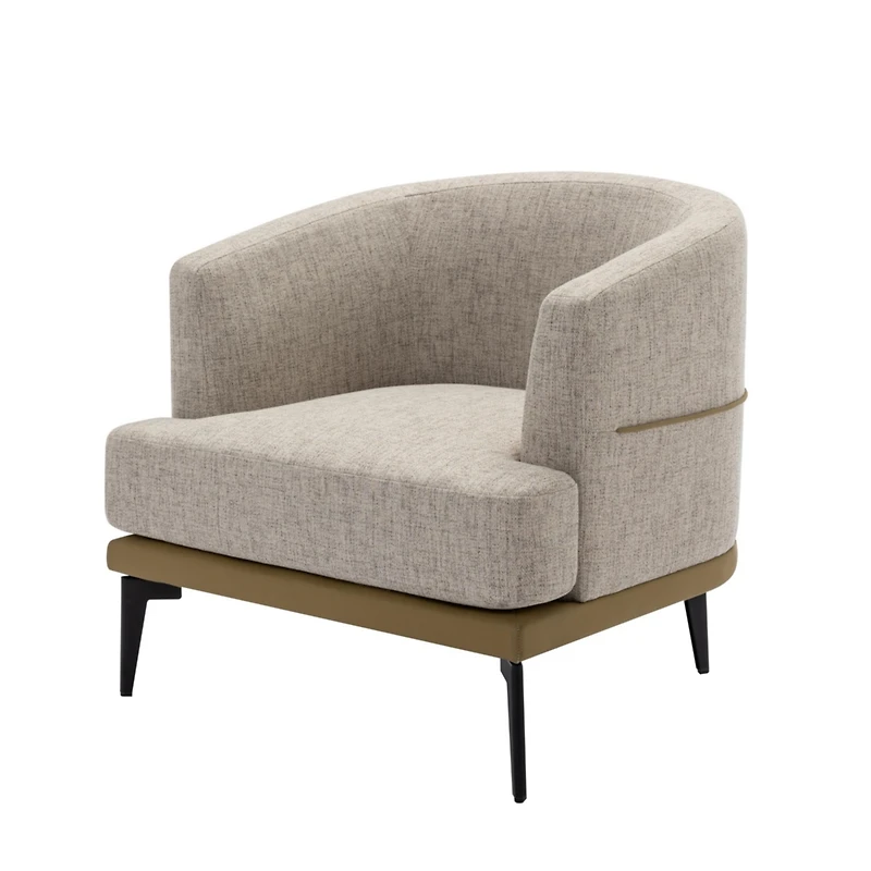 Streamdale Modern Two-Tone Upholstered Barrel Chair