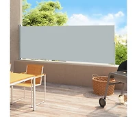 Patio Retractable Side Awning 70.9"x196.9" Gray
