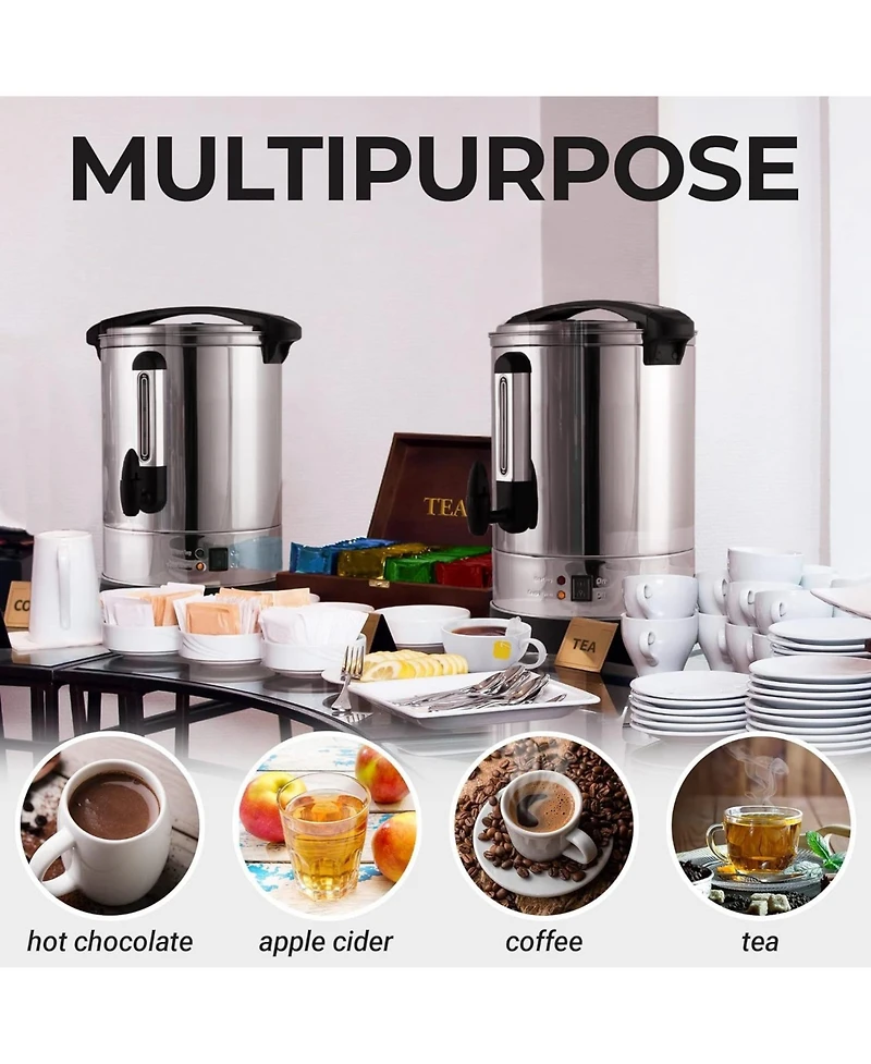 Premium Stainless Steel LargeCommercial Coffee Urn (50 Cup)