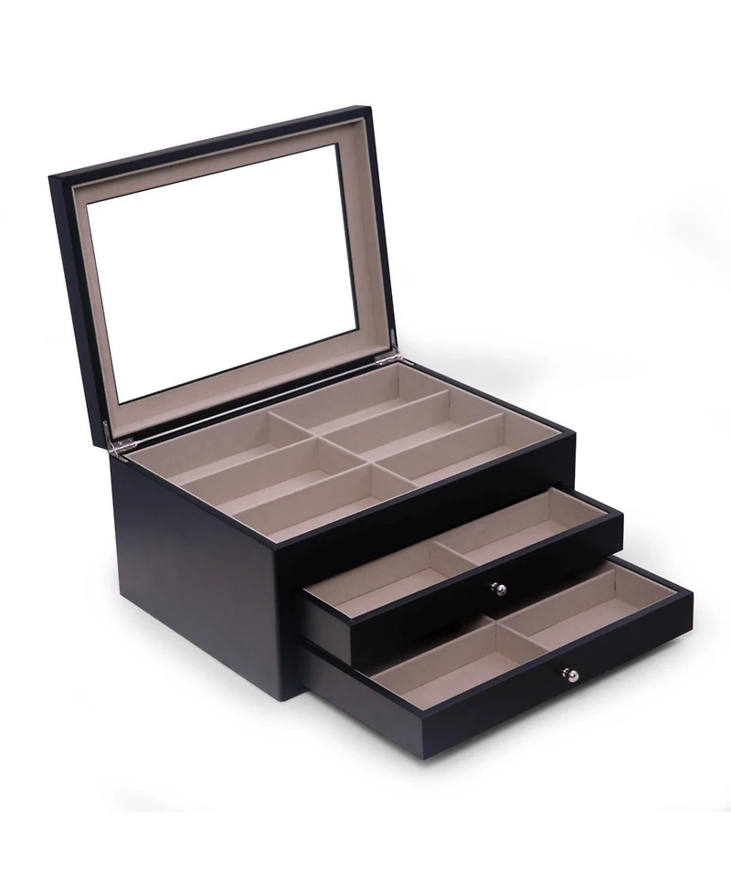 Bey-Berk Wood 18 Sunglass Storage Box