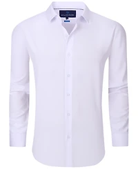 Dylan Park Men's Geometric Performance Stretch Button Down Dress Shirt