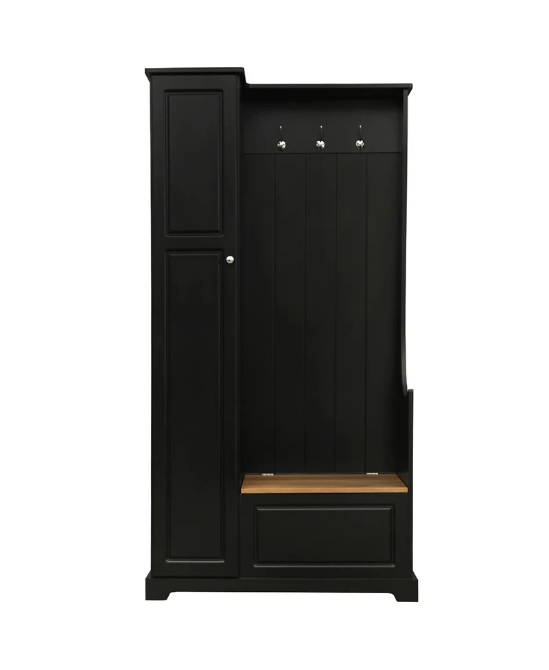 Simplie Fun Multifunctional Hall Tree With Bench and Cabinet
