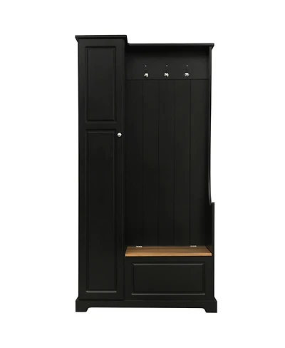 Simplie Fun Multifunctional Hall Tree With Bench and Cabinet