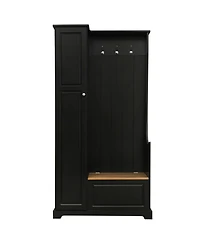 Simplie Fun Multifunctional Hall Tree With Bench and Cabinet