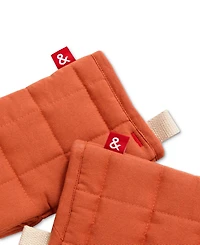 Hedley & Bennett Quilted Solid-Color Oven Mitts, Set of 2