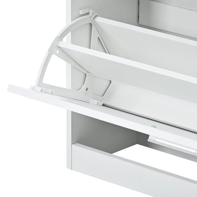 Streamdale Slim Entryway Organizer with Shoe Storage and Led Light