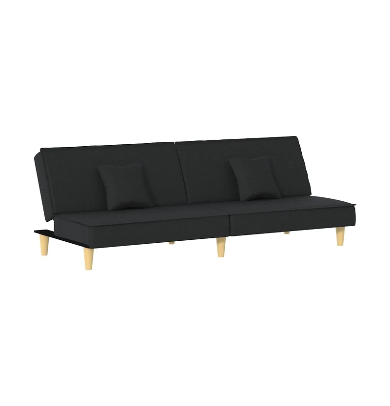 vidaXL Sofa Bed Black Fabric