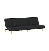 vidaXL Sofa Bed Black Fabric