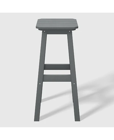 WestinTrends 29" Hdpe Outdoor Patio Square Backless Bar Stool
