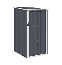 vidaXL Garden Shed Anthracite 34.3"x38.6"x62.6" Galvanized Steel