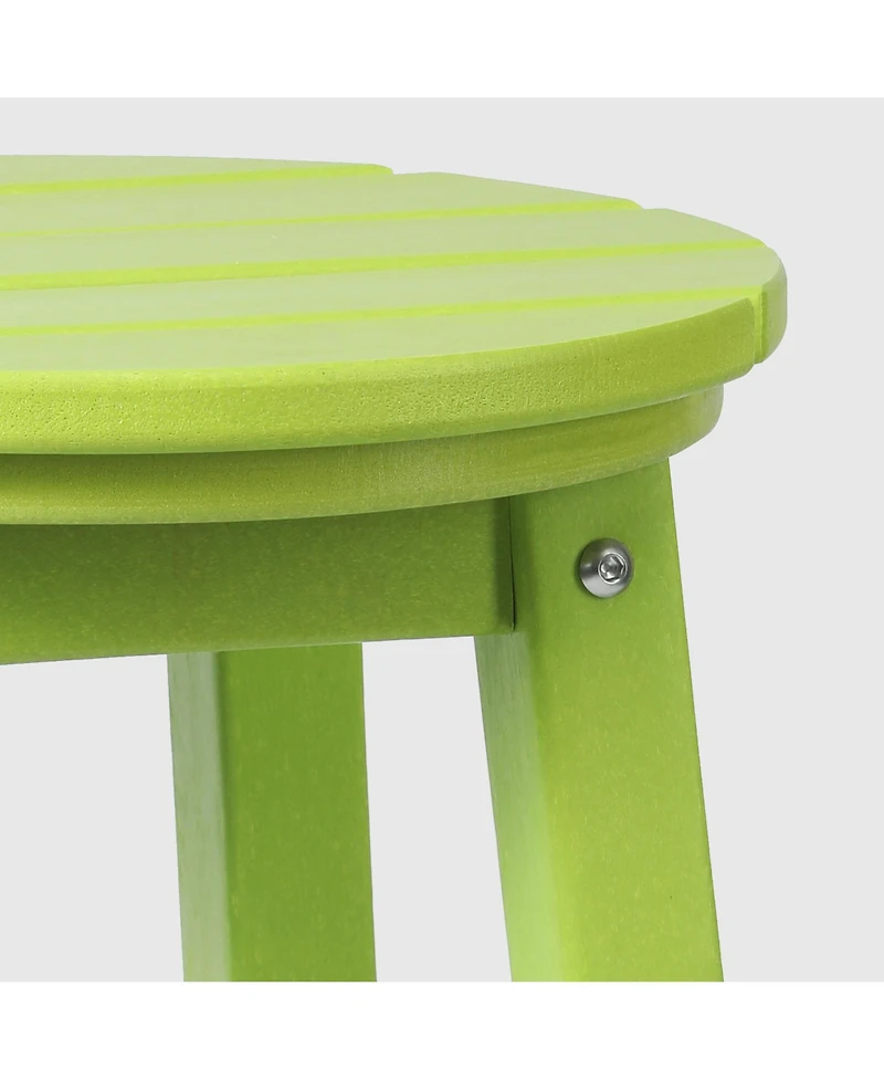 WestinTrends 24" Hdpe Outdoor Patio Round Counter Height Bar Stool