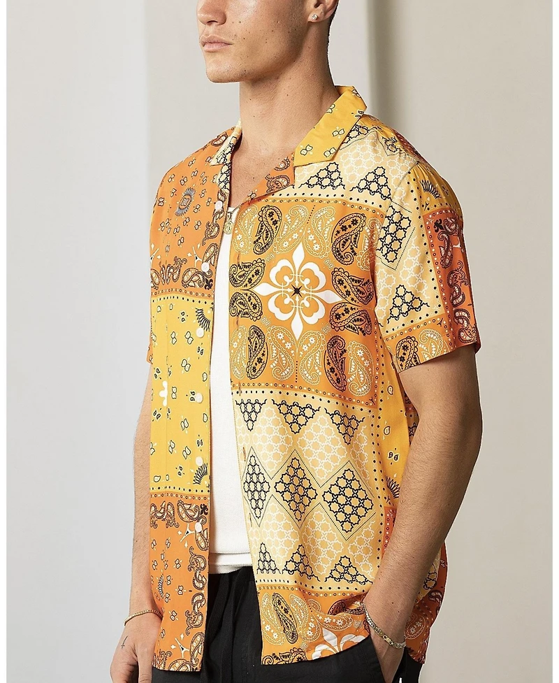 Carre Men's Bandana Ultra Button Up Shirt