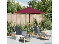 Outdoor Parasol with Wooden Pole 59.1"x78.7" Bordeaux Red