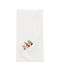 Saro Lifestyle Majestic Embroidered Three Kings Napkin Set of 6, 20"x20"