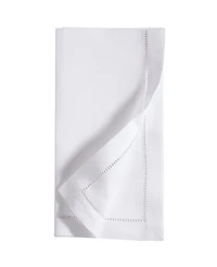 Saro Lifestyle Merry and Bright Ornament Embroidered Napkin Set of 6, 20"x20"
