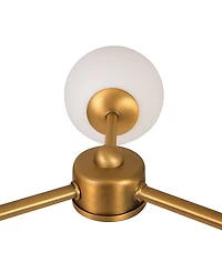 Storied Home Sputnik Opal Glass Chandelier Brushed Gold