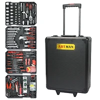 Streamdale Hand Tool Box With 4 Layers Of Toolset And Wheels
