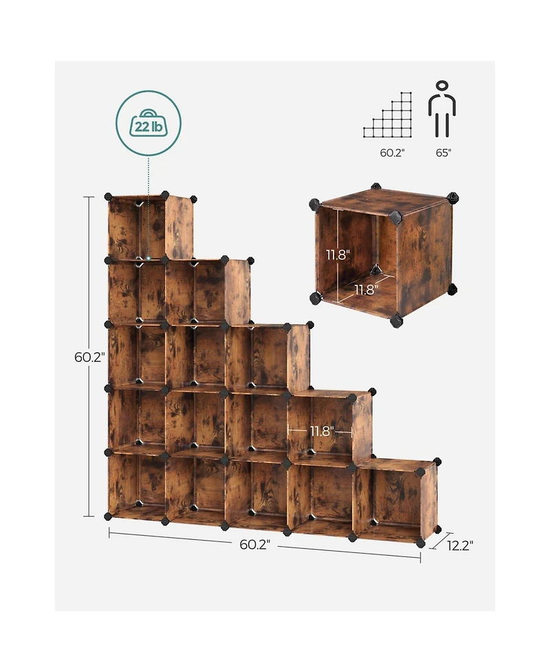 Slickblue 16 Cube Closet Organizers And Storage, Clothes Storage Organizer For Wardrobe
