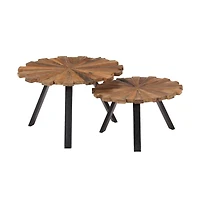 vidaXL Coffee Tables 2 pcs Solid Reclaimed Wood