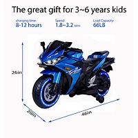 Streamdale 12V Kids Motorcycle Ride On Toy With Training Wheels
