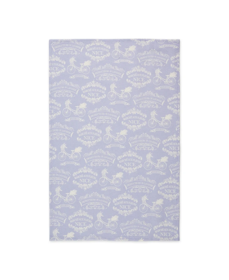 Design Imports Cotton Kitchen Towel Set Lightweight Fast-Drying Dish Towels, 18x28", Lavender Bouquet, 3 Piece