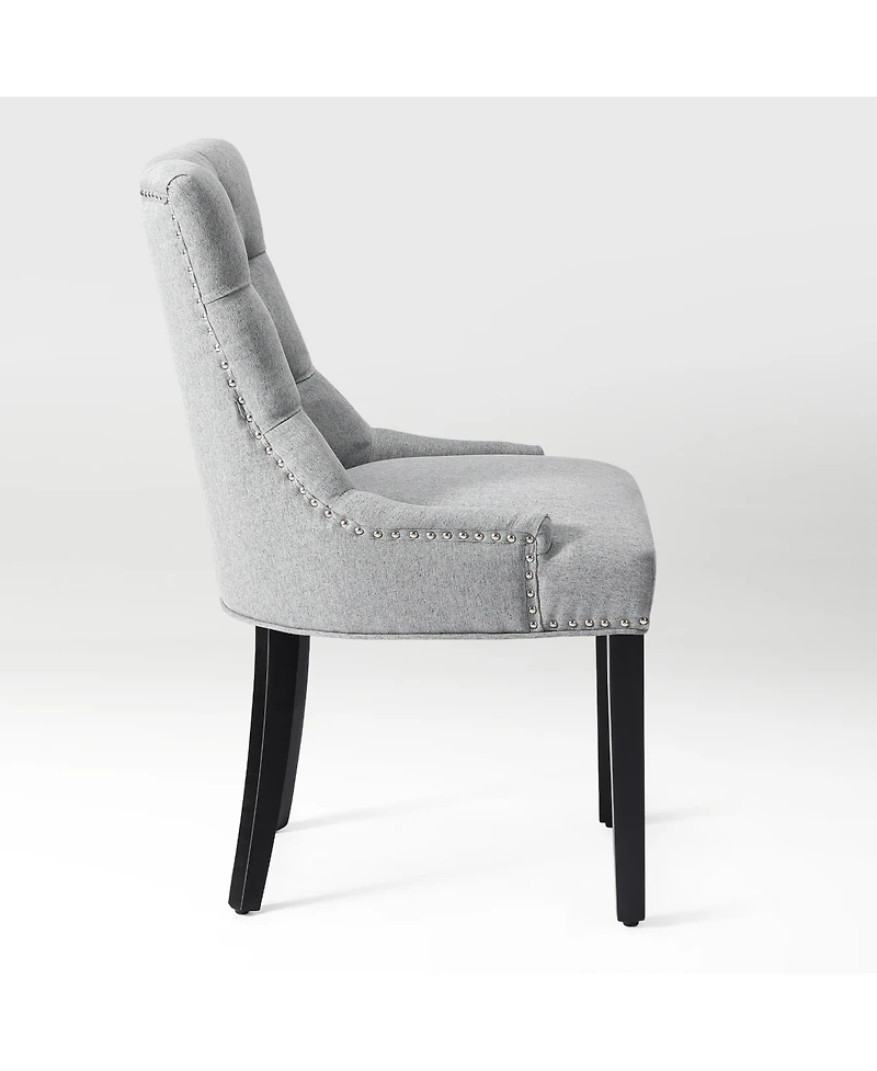 WestinTrends Upholstered Wingback Button Tufted Dining Chair