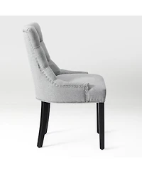 WestinTrends Upholstered Wingback Button Tufted Dining Chair