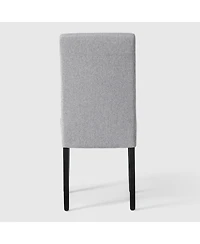 WestinTrends Upholstered Linen Fabric Dining Chair Set of 2