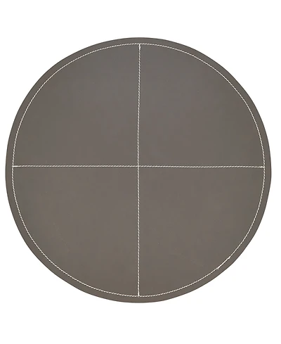 Saro Lifestyle Pu Leather Luxe Placemat Set of 4,15"x15"