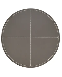 Saro Lifestyle Pu Leather Luxe Placemat Set of 4,15"x15"