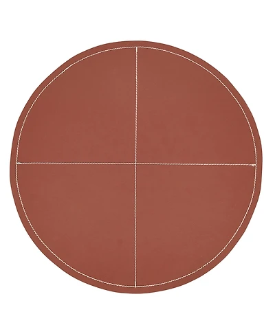 Saro Lifestyle Pu Leather Luxe Placemat Set of 4,15"x15"