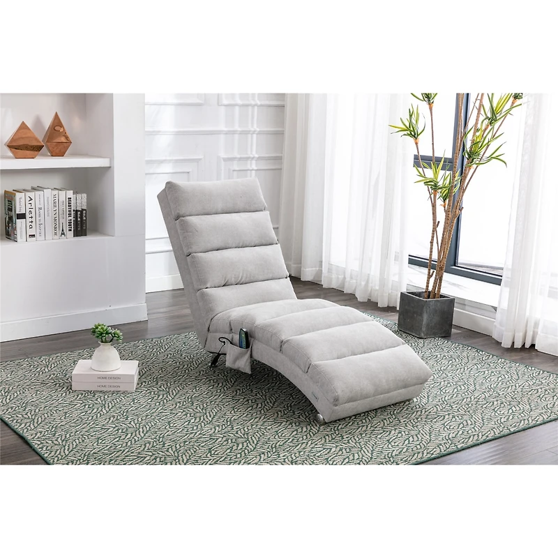 Streamdale Modern Indoor Linen Chaise Lounge