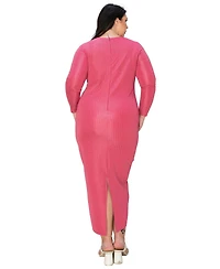 L I V D Plus Size Kylo Textured Bodycon Dress