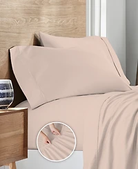 Purity Home 400 Thread Count Cotton Percale -Pc. Sheet Set