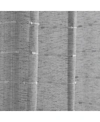 Lush Decor Farmhouse Textured Grommet Sheer Window Curtain Panels