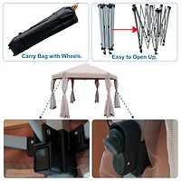Streamdale 13 Ft. W X 13 Ft. D X 9.2FT Pop-Up Gazebo Tent Outdoor Canopy